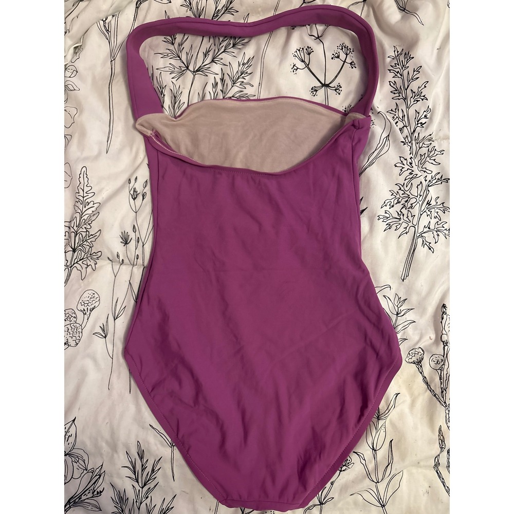 Calvin Klein Swimwear Violet Halter Bandeau One Piece Swimsuit, Size 10 - Picture 3 of 4